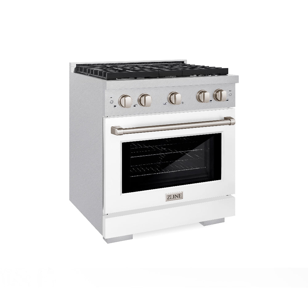 30 in. 4.2 cu. ft. Paramount Dual Fuel Range with 4 Burner Gas Cooktop - (SDRSWM30) -