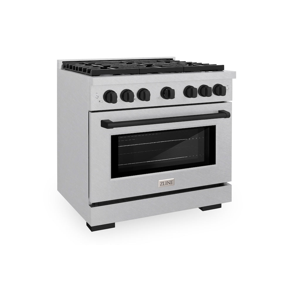 Autograph Edition 36 in. 5.2 cu. ft. Paramount Dual Fuel Range with 6 Burner Gas Cooktop - (SDRSZ36MB) -