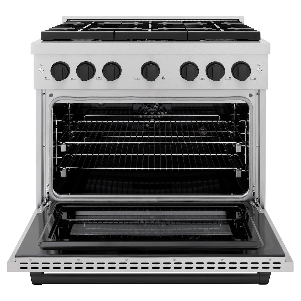 Autograph Edition 36 in. 5.2 cu. ft. Paramount Dual Fuel Range with 6 Burner Gas Cooktop - (SDRSZ36MB) -