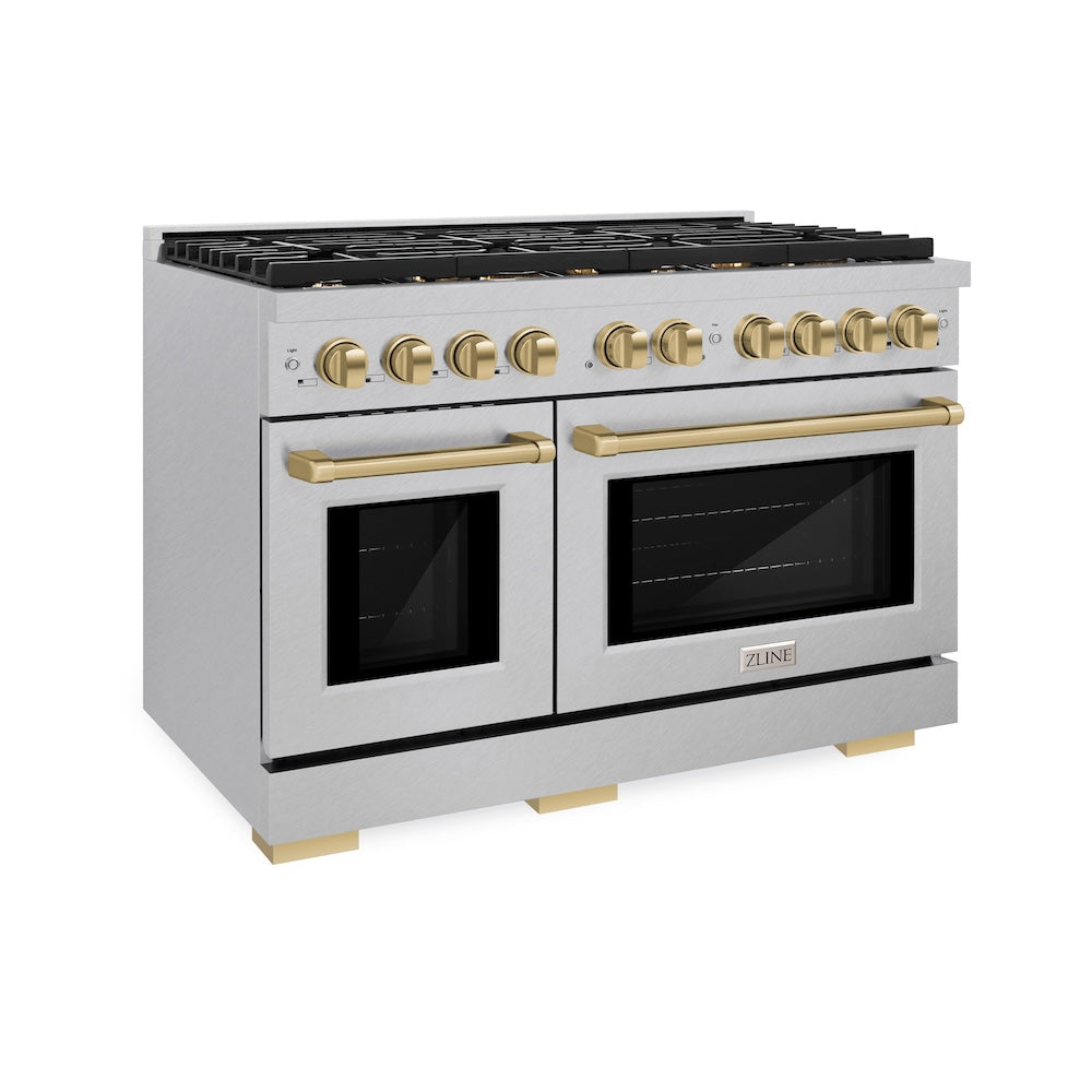 Autograph Edition 48 in. 6.7 cu. ft. Paramount Double Oven Dual Fuel Range with 8 Burner Gas Cooktop - (SDRSZ48CB) -