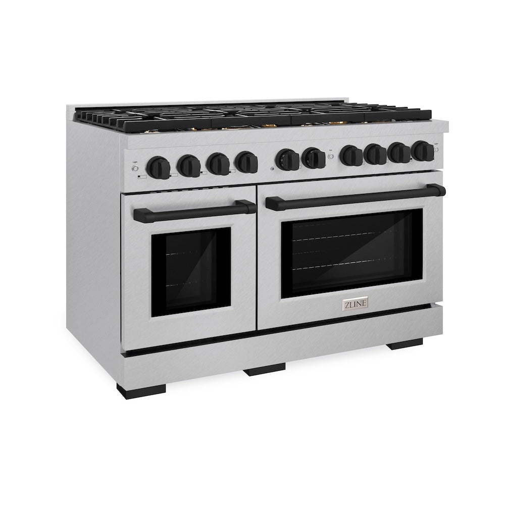 Autograph Edition 48 in. 6.7 cu. ft. Paramount Double Oven Dual Fuel Range with 8 Burner Gas Cooktop - (SDRSZ48MB) -