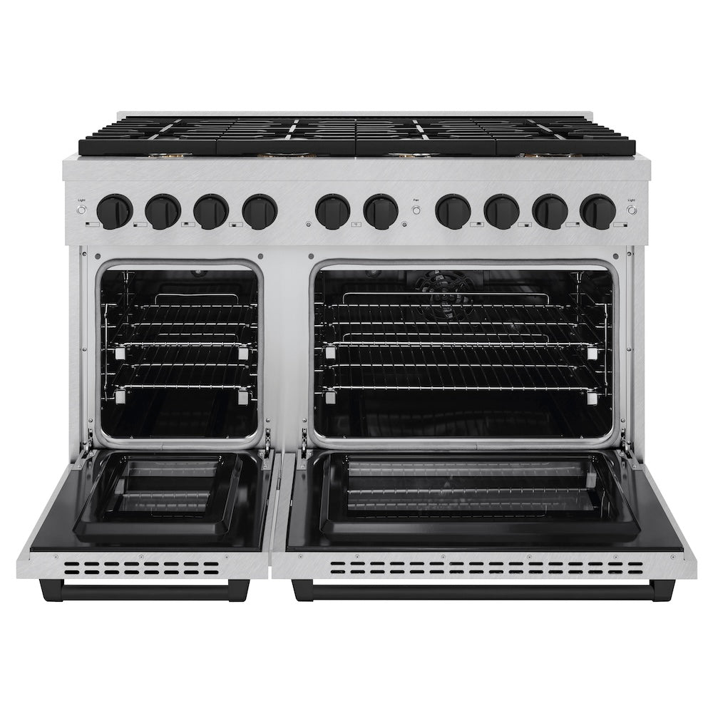Autograph Edition 48 in. 6.7 cu. ft. Paramount Double Oven Dual Fuel Range with 8 Burner Gas Cooktop - (SDRSZ48MB) -