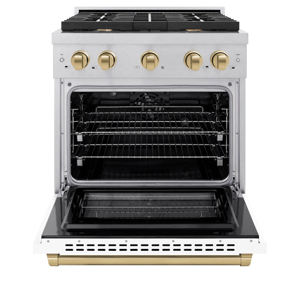 Autograph Edition 30 in. 4.2 cu. ft. Paramount Dual Fuel Range with 4 Burner Gas Cooktop - (SDRSZWM30CB) -