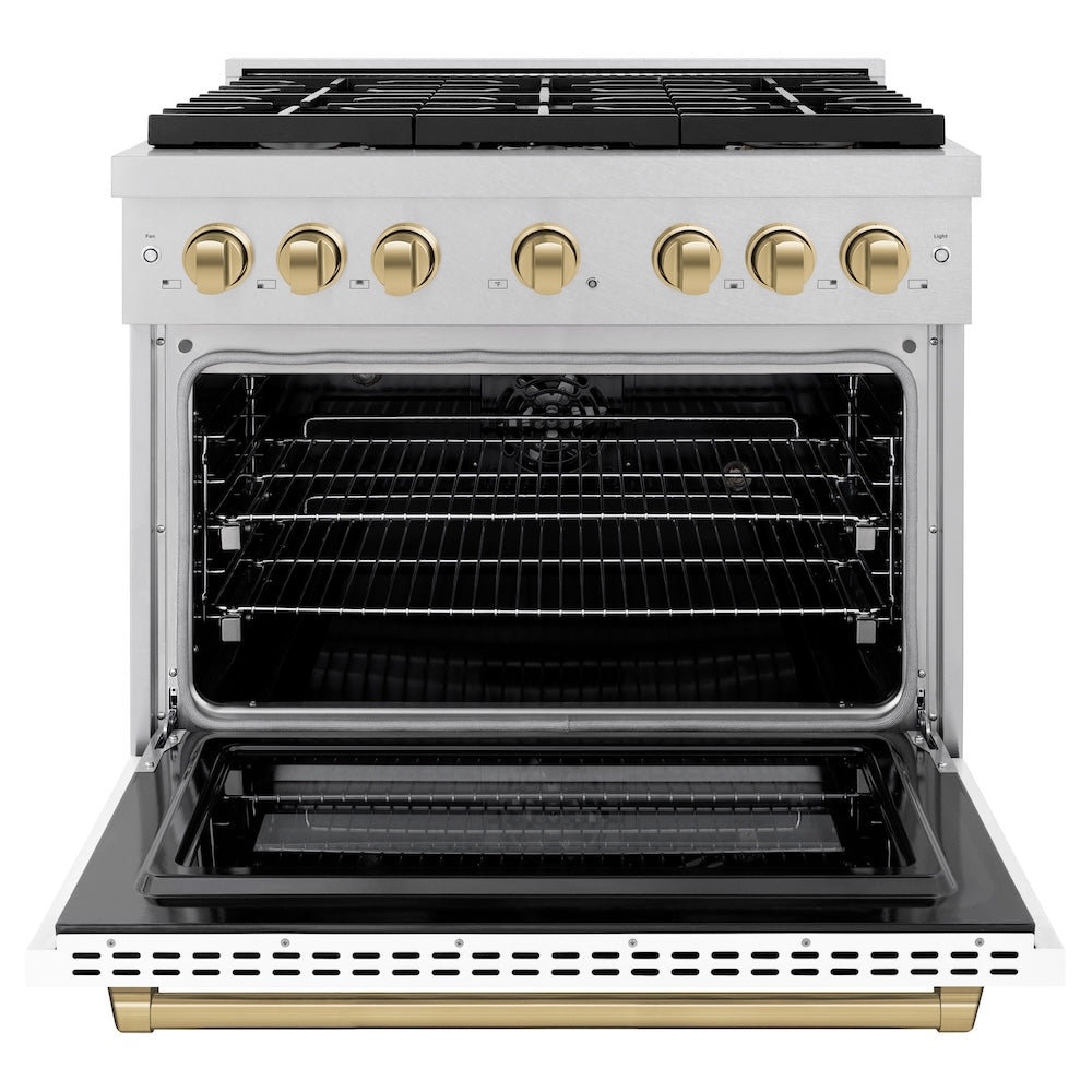 Autograph Edition 36 in. 5.2 cu. ft. Paramount Dual Fuel Range with 6 Burner Gas Cooktop - (SDRSZWM36CB) -