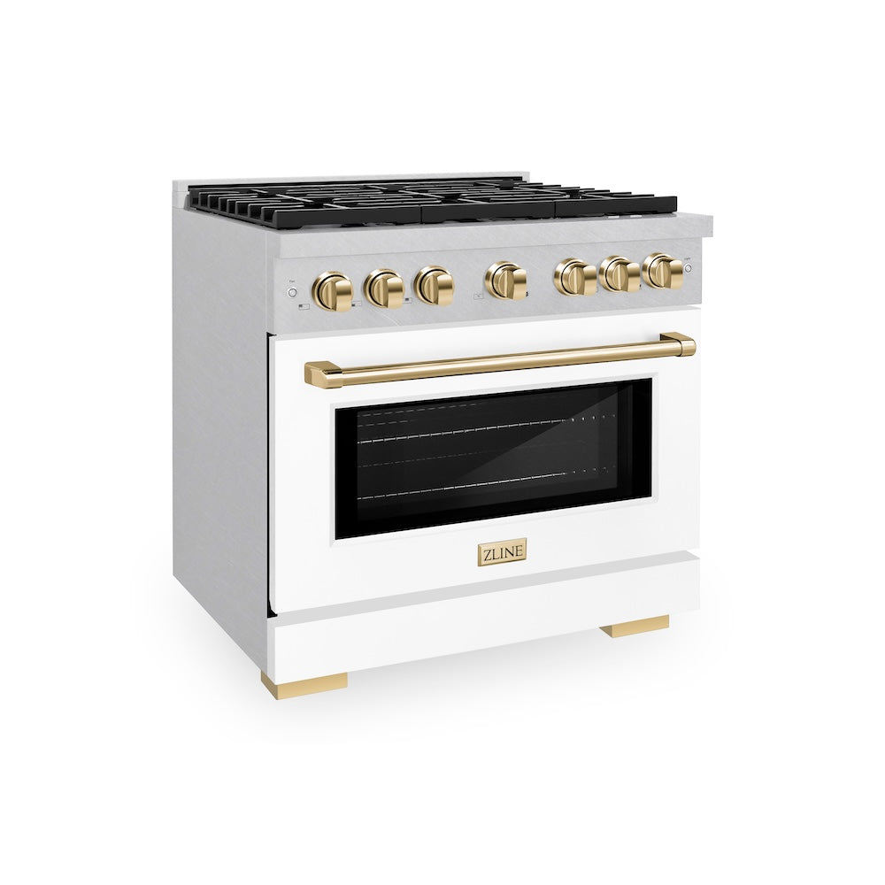 Autograph Edition 36 in. 5.2 cu. ft. Paramount Dual Fuel Range with 6 Burner Gas Cooktop - (SDRSZWM36G) -