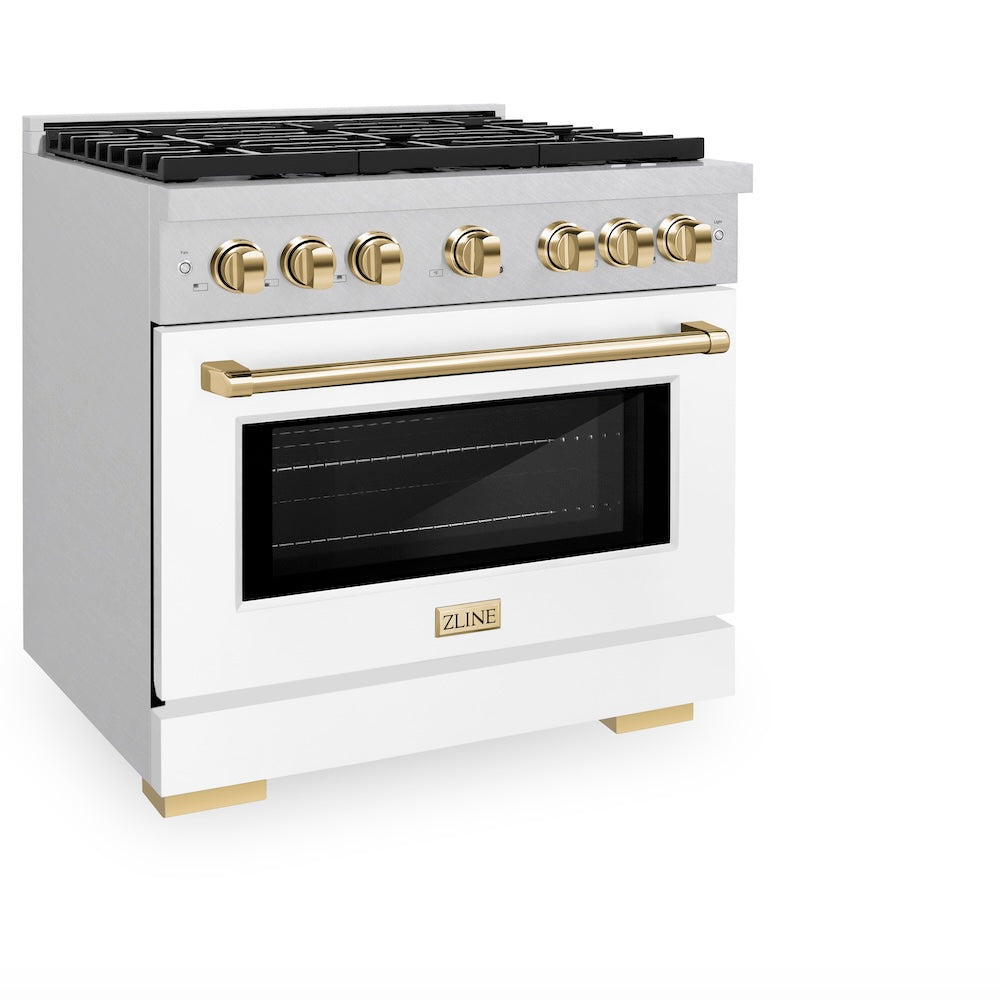 Autograph Edition 36 in. 5.2 cu. ft. Paramount Dual Fuel Range with 6 Burner Gas Cooktop - (SDRSZWM36G) -