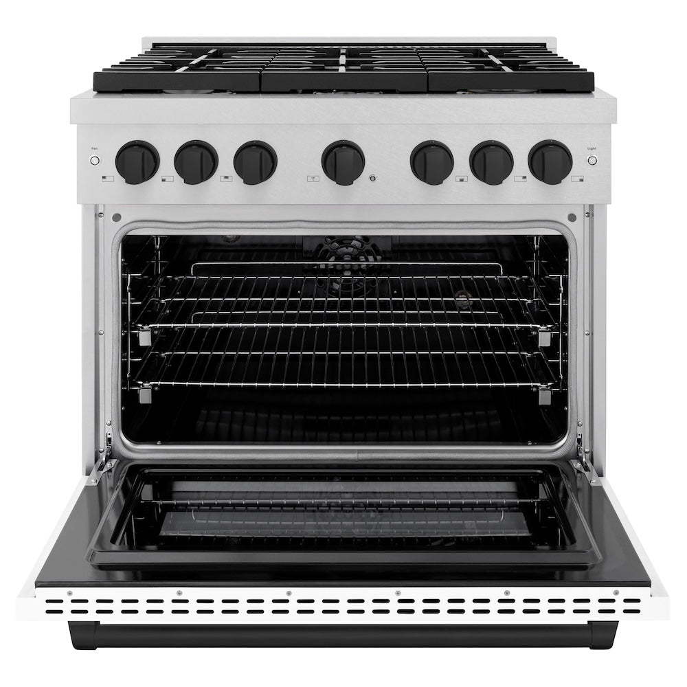 Autograph Edition 36 in. 5.2 cu. ft. Paramount Dual Fuel Range with 6 Burner Gas Cooktop - (SDRSZWM36MB) -