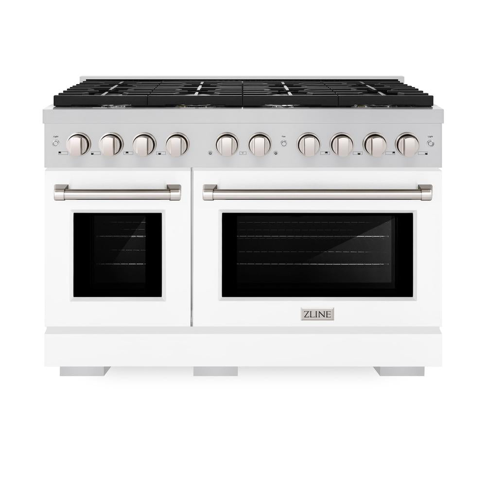 48 in. 6.7 cu. ft. Paramount Double Oven Dual Fuel Range with 8 Burner Gas Cooktop - (SDRWM48) -