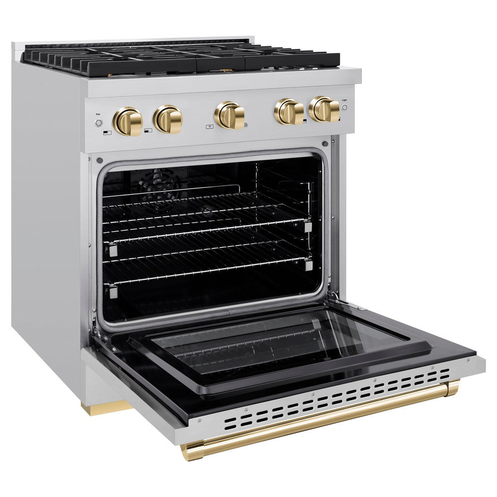 Autograph Edition 30 in. 4.2 cu. ft. Paramount Dual Fuel Range with 4 Burner Gas Cooktop - (SDRZ30G) -