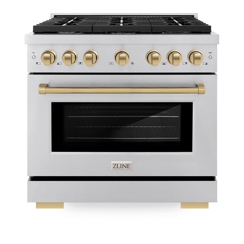 Autograph Edition 36 in. 5.2 cu. ft. Paramount Dual Fuel Range with 6 Burner Gas Cooktop - (SDRZ36CB) -