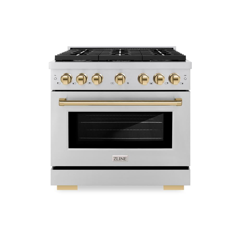 Autograph Edition 36 in. 5.2 cu. ft. Paramount Dual Fuel Range with 6 Burner Gas Cooktop - (SDRZ36G) -
