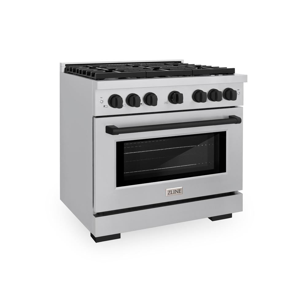 Autograph Edition 36 in. 5.2 cu. ft. Paramount Dual Fuel Range with 6 Burner Gas Cooktop - (SDRZ36MB) -