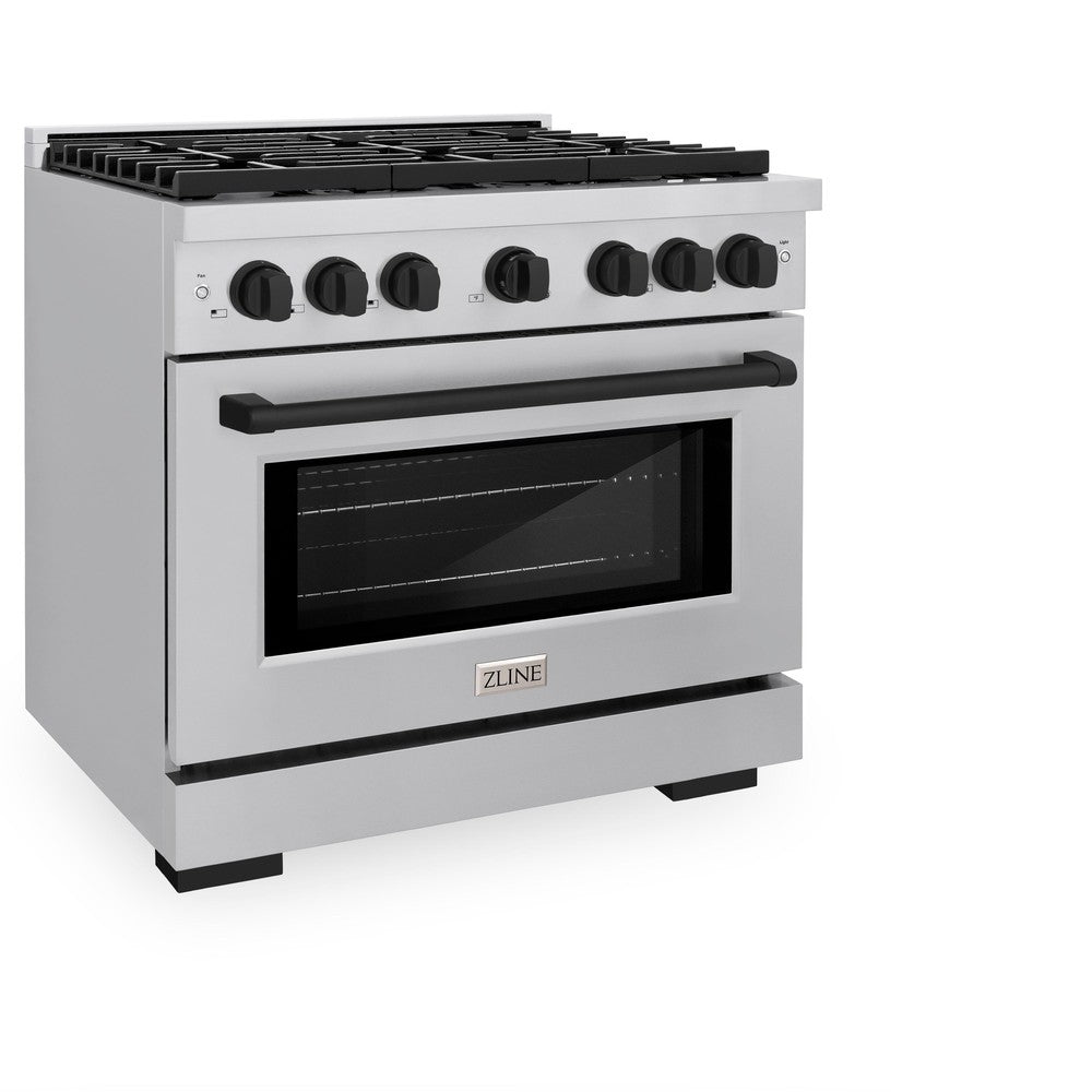 Autograph Edition 36 in. 5.2 cu. ft. Paramount Dual Fuel Range with 6 Burner Gas Cooktop - (SDRZ36MB) -