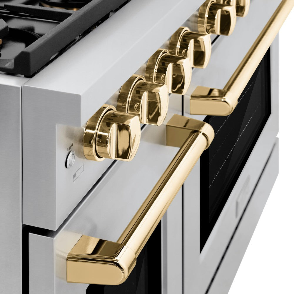 Autograph Edition 48 in. 6.7 cu. ft. Paramount Double Oven Dual Fuel Range with 8 Burner Gas Cooktop - (SDRZ48G) -