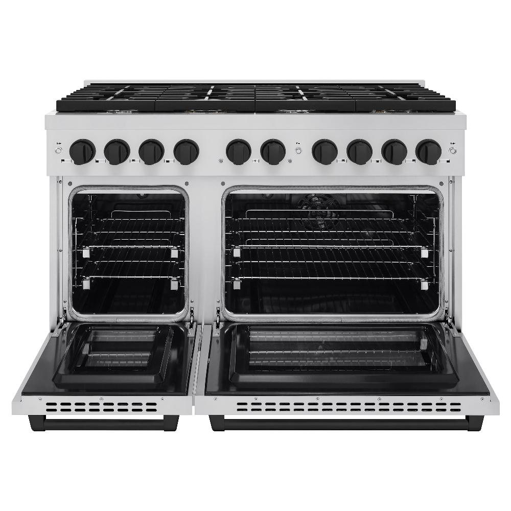 Autograph Edition 48 in. 6.7 cu. ft. Paramount Double Oven Dual Fuel Range with 8 Burner Gas Cooktop - (SDRZ48MB) -