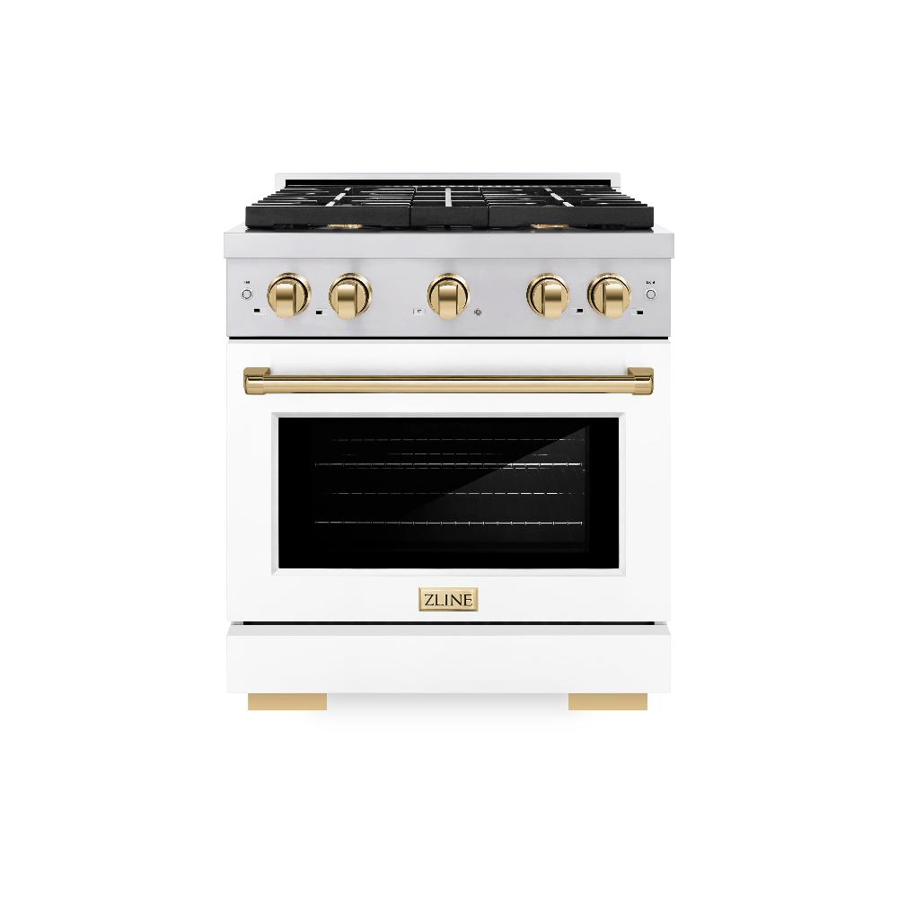 Autograph Edition 30 in. 4.2 cu. ft. Paramount Dual Fuel Range with 4 Burner Gas Cooktop - (SDRZWM30G) -