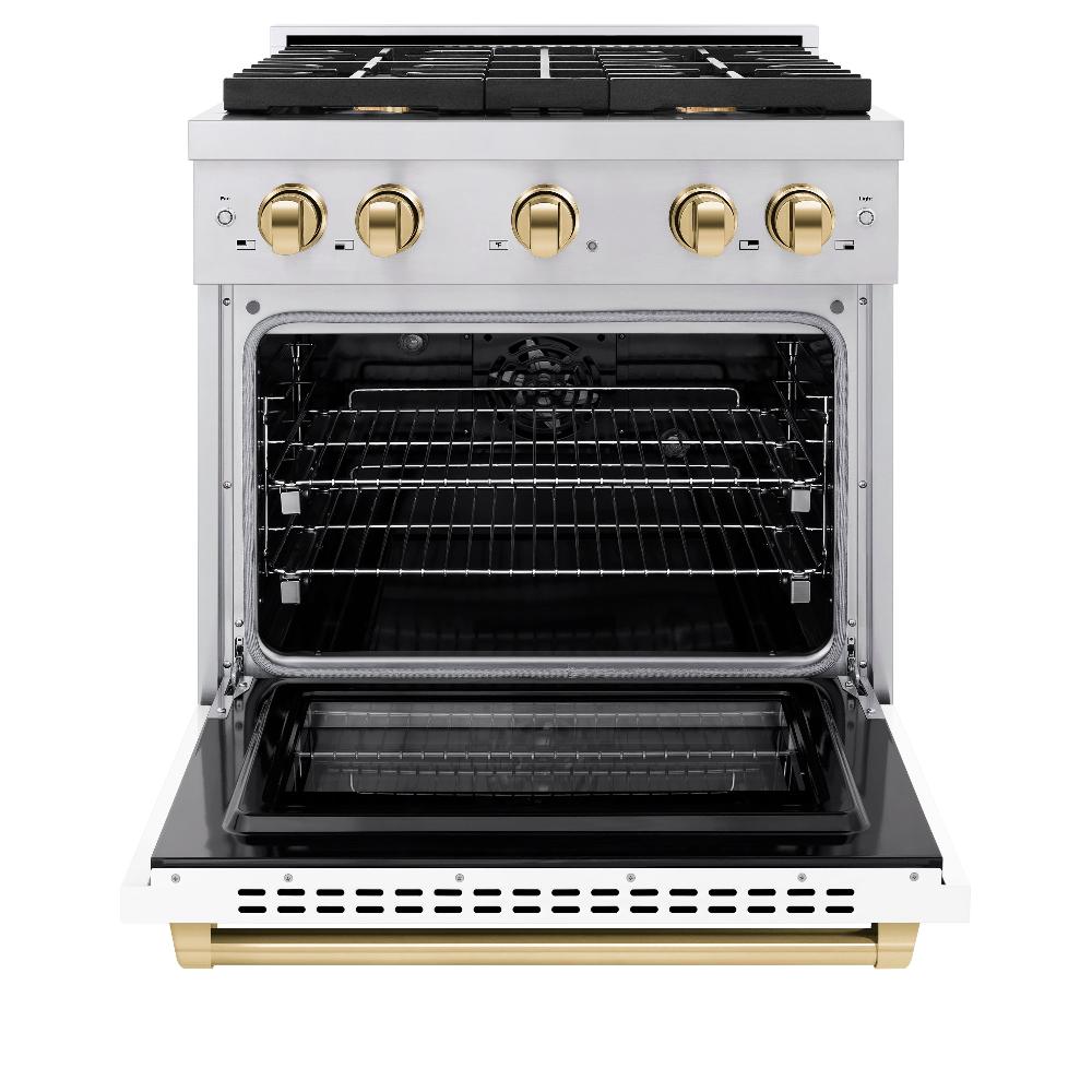 Autograph Edition 30 in. 4.2 cu. ft. Paramount Dual Fuel Range with 4 Burner Gas Cooktop - (SDRZWM30G) -