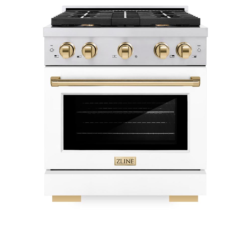 Autograph Edition 30 in. 4.2 cu. ft. Paramount Dual Fuel Range with 4 Burner Gas Cooktop - (SDRZWM30G) -
