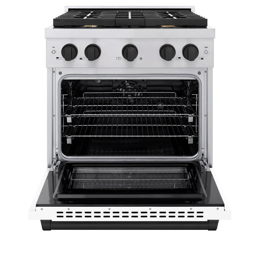 Autograph Edition 30 in. 4.2 cu. ft. Paramount Dual Fuel Range with 4 Burner Gas Cooktop - (SDRZWM30MB) -