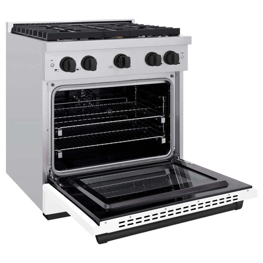 Autograph Edition 30 in. 4.2 cu. ft. Paramount Dual Fuel Range with 4 Burner Gas Cooktop - (SDRZWM30MB) -