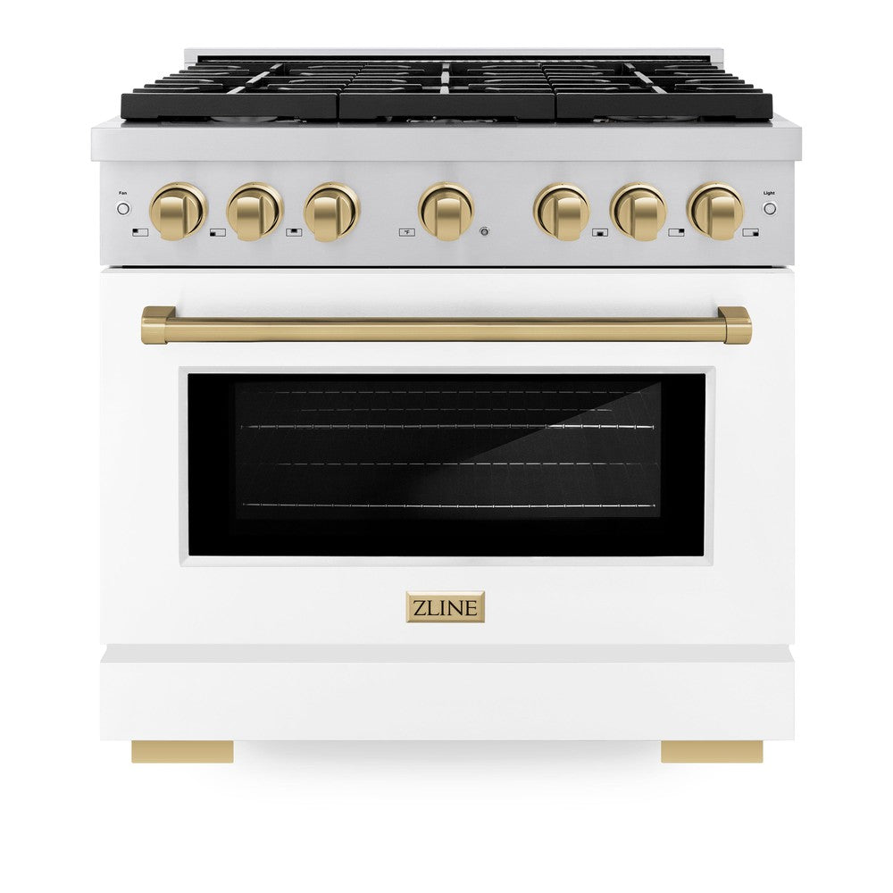 Autograph Edition 36 in. 5.2 cu. ft. Paramount Dual Fuel Range with 6 Burner Gas Cooktop - (SDRZWM36CB) -