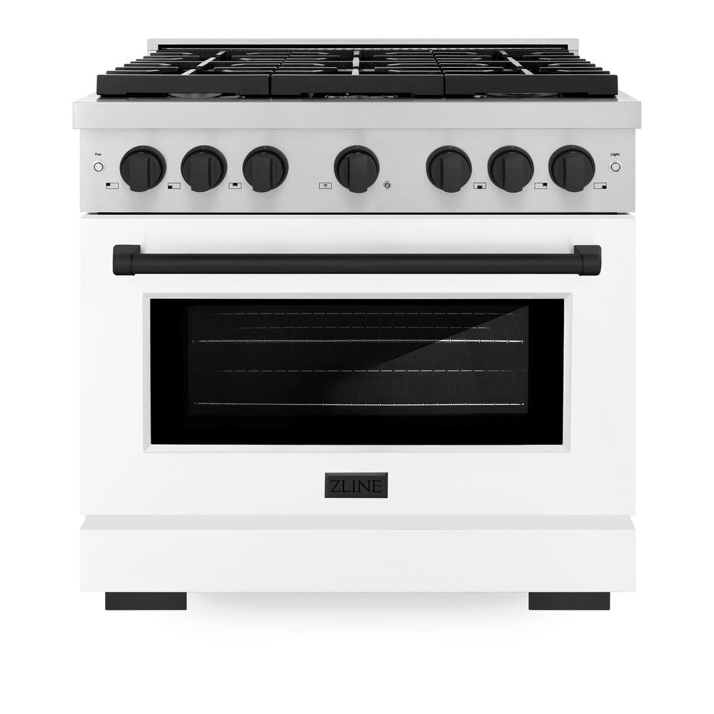 Autograph Edition 36 in. 5.2 cu. ft. Paramount Dual Fuel Range with 6 Burner Gas Cooktop - (SDRZWM36MB) -