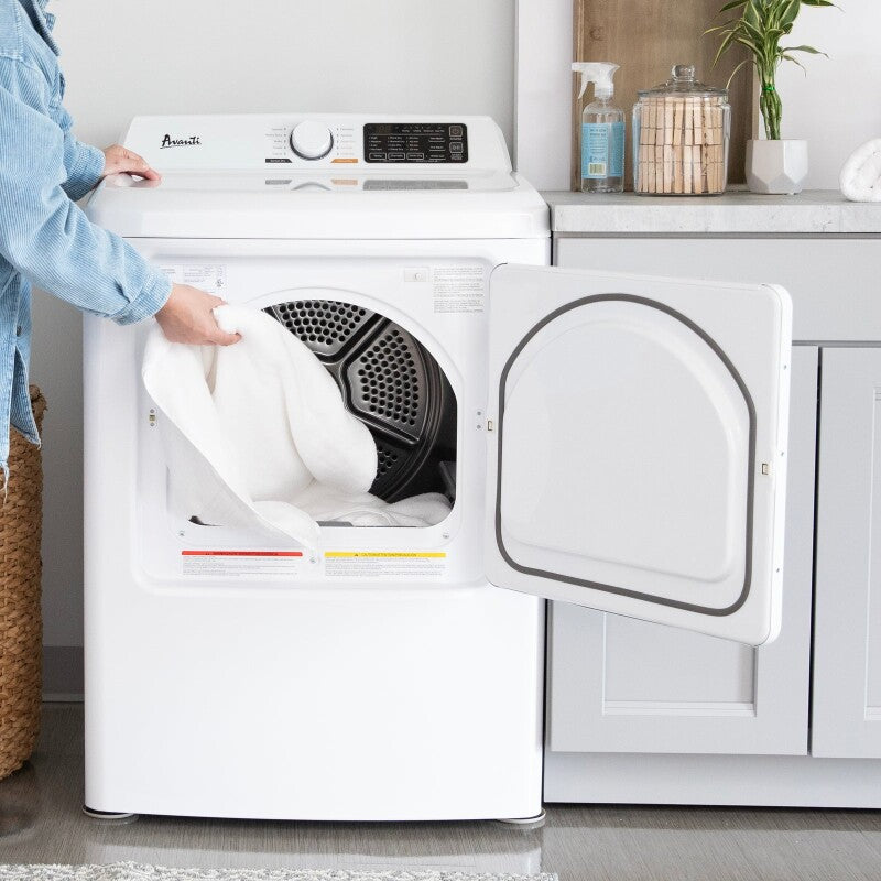7.0 Cu. Ft. Gas Clothes Dryer/ Eight Drying Cycles / Aluminum Coated Drum / Reversible Door - (SGD70D0WG) - AVANTI