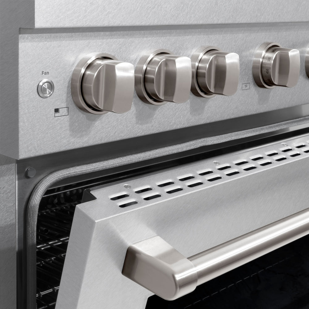 48in. 6.7 cu. ft. 8 Burner Double Oven Gas Range in DuraSnow Stainless Steel - (SGRS48) -