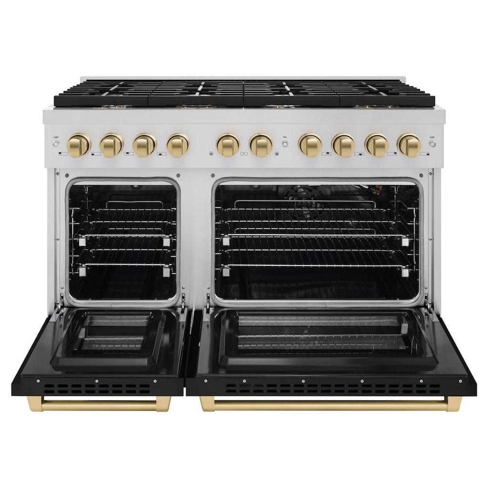 Autograph Edition 48 in. 6.7 cu. ft. 8 Burner Double Oven Gas Range - (SGRZBLM48CB) -