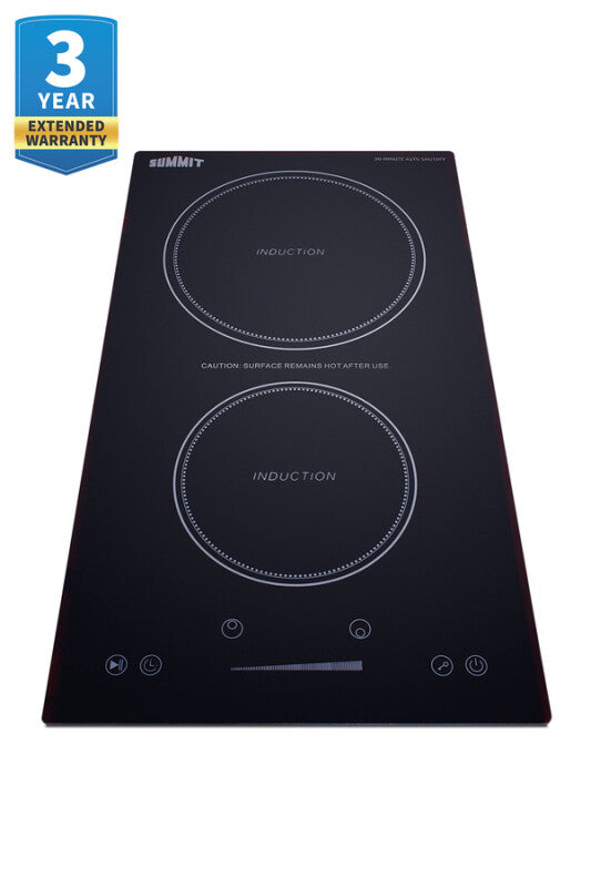 12" Wide 115V 2-Zone Induction Cooktop With Safety Shutoff - (SINCH115V2B)