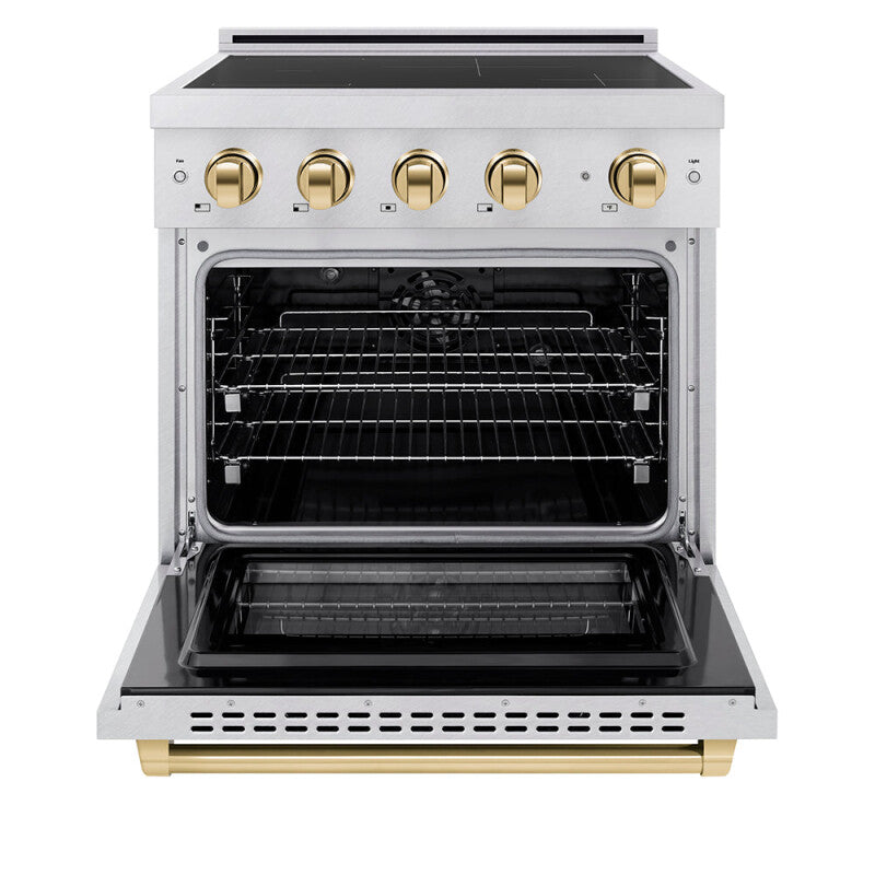 Autograph Edition 30 in. 4.2 cu. ft. Paramount Induction Range with 4 Element Cooktop and Electric Convection Oven - (SINRSZ30G) -