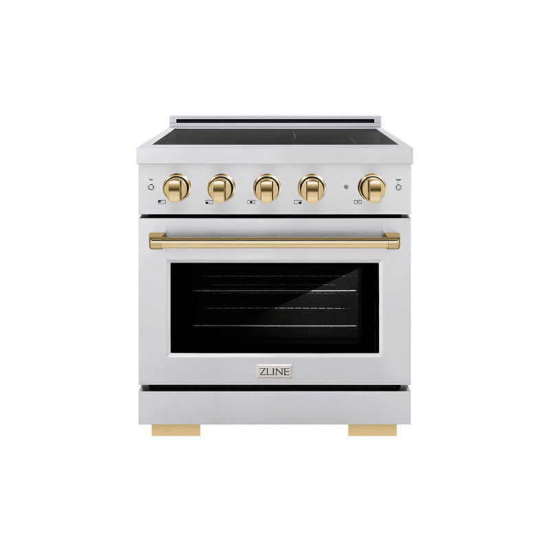 Autograph Edition 30 in. 4.2 cu. ft. Paramount Induction Range with 4 Element Cooktop and Electric Convection Oven - (SINRZ30G) -