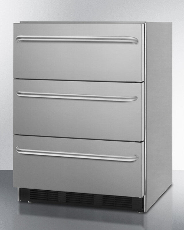 24" Wide 3-Drawer All-Refrigerator - (SP6DBSSTB7)