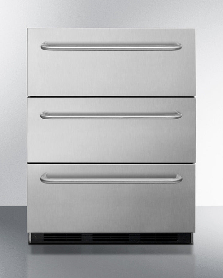 24" Wide 3-Drawer All-Refrigerator, ADA Compliant - (SP6DBSSTB7ADA)