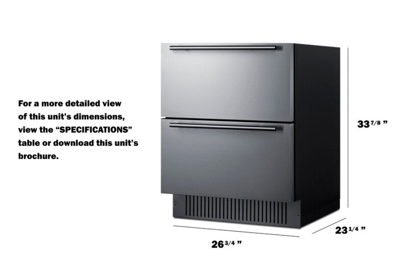 27" Wide 2-drawer All-refrigerator - (SPR275OS2D)