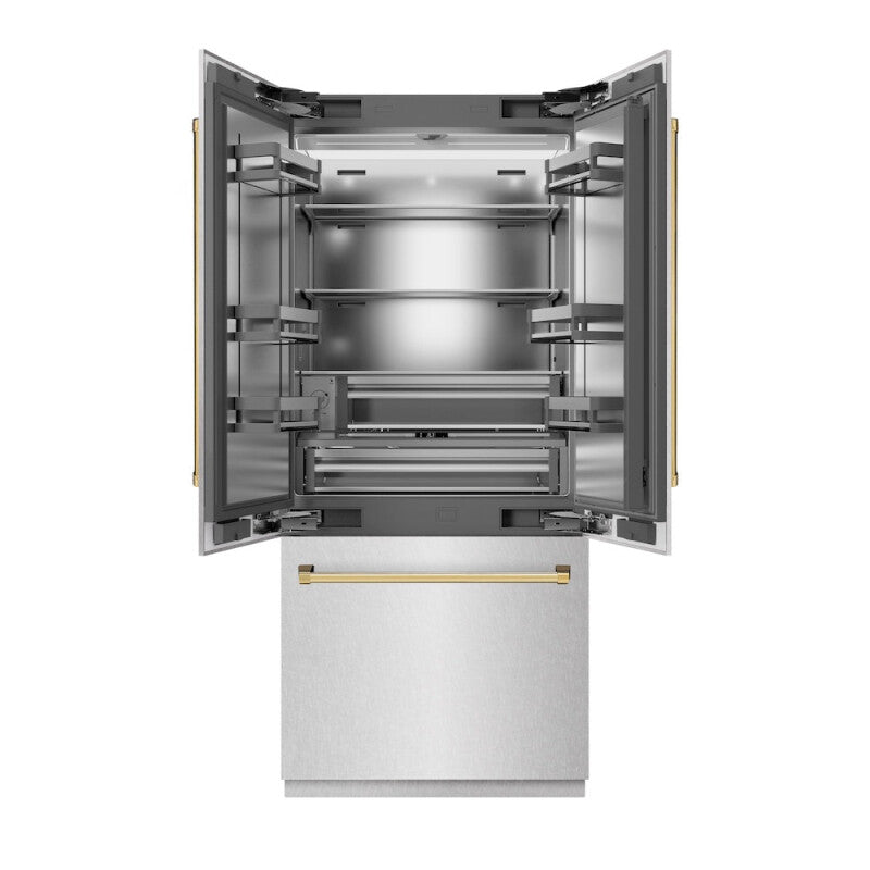 Autograph Edition 36 in. 19.6 cu. ft. French Door Built-In Bottom Freezer Refrigerator with Water Dispenser and Ice Maker - (SRBIVZSN36G) -