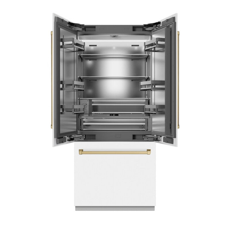 Autograph Edition 36 in. 19.6 cu. ft. French Door Built-In Bottom Freezer Refrigerator with Water Dispenser and Ice Maker - (SRBIVZWM36CB) -