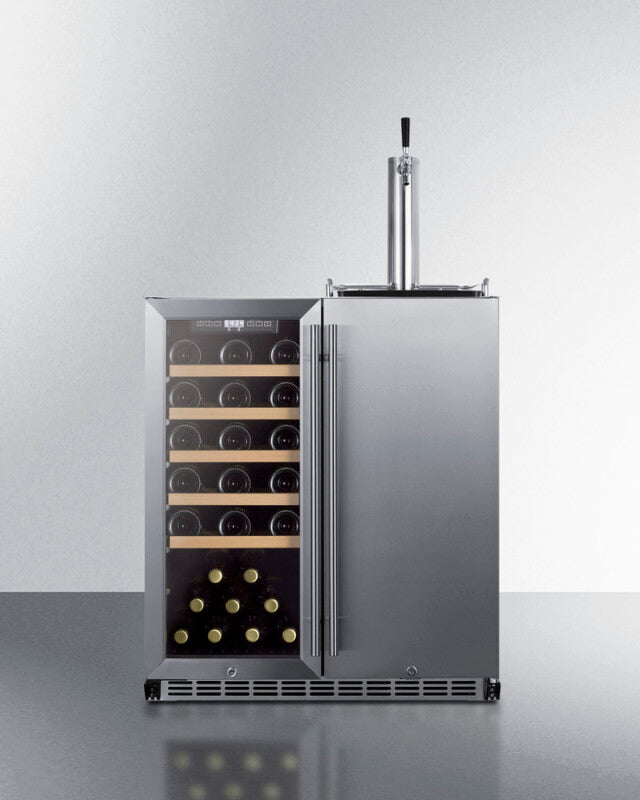 30" Wide Built-in Indoor/outdoor Combination Wine Cellar/kegerator - (SWBC3041)