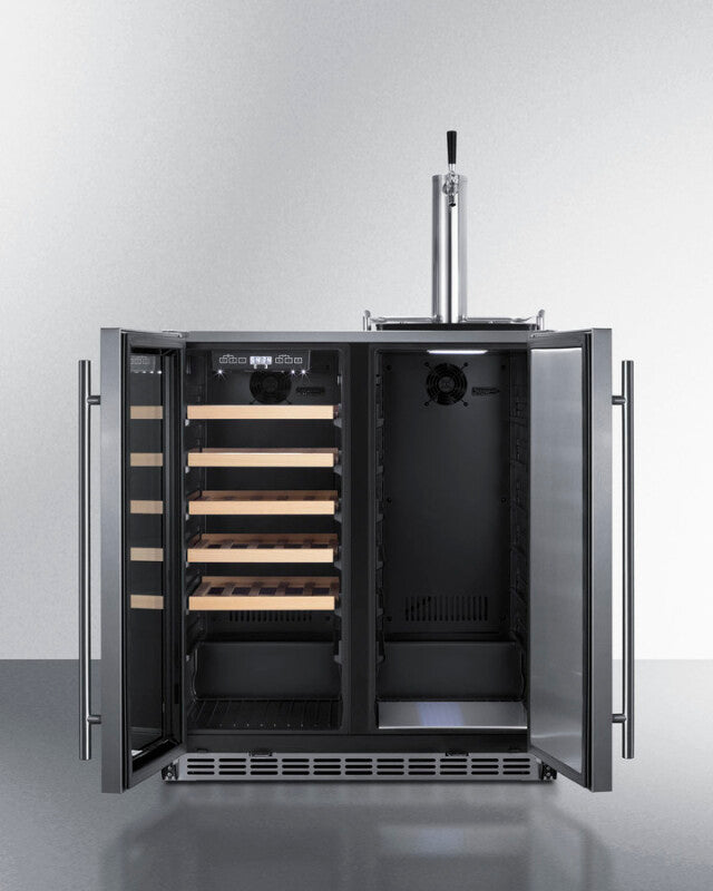 30" Wide Built-in Indoor/outdoor Combination Wine Cellar/kegerator - (SWBC3041)