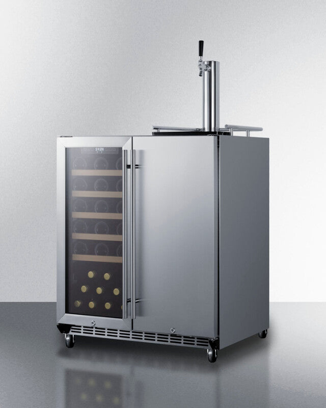 30" Wide Built-in Indoor/outdoor Combination Wine Cellar/kegerator - (SWBC3041)