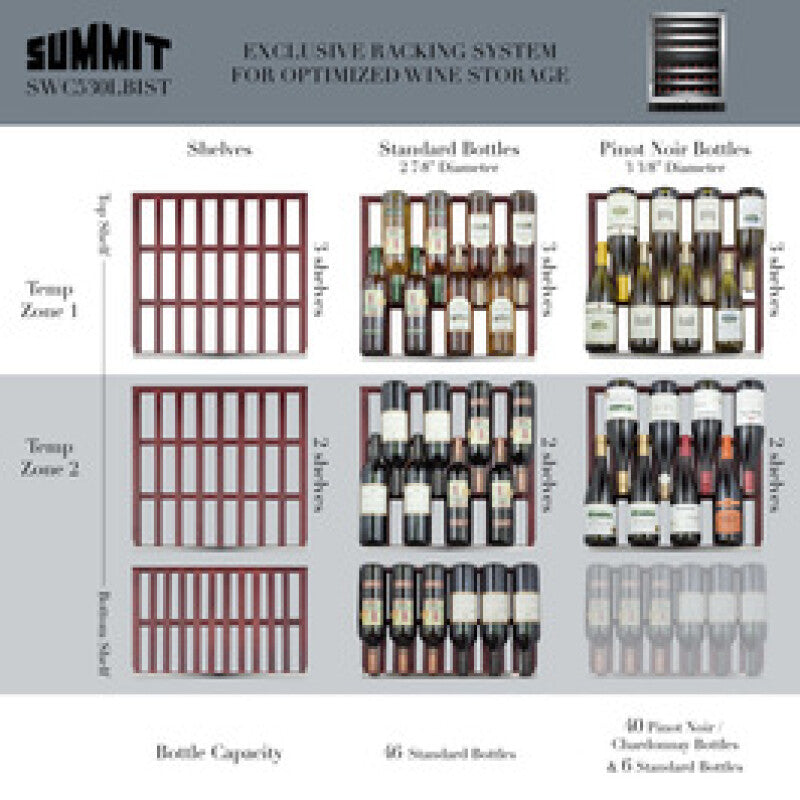 24" Wide Built-in Wine Cellar - (SWC530BLBIST)