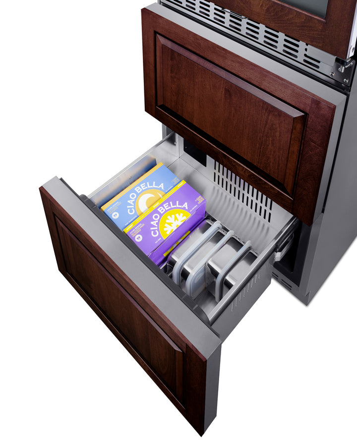 24" Wide Combination Dual-zone Wine Cellar and 2-drawer All-freezer (panels Not Included) - (SWCDAF24PNR)