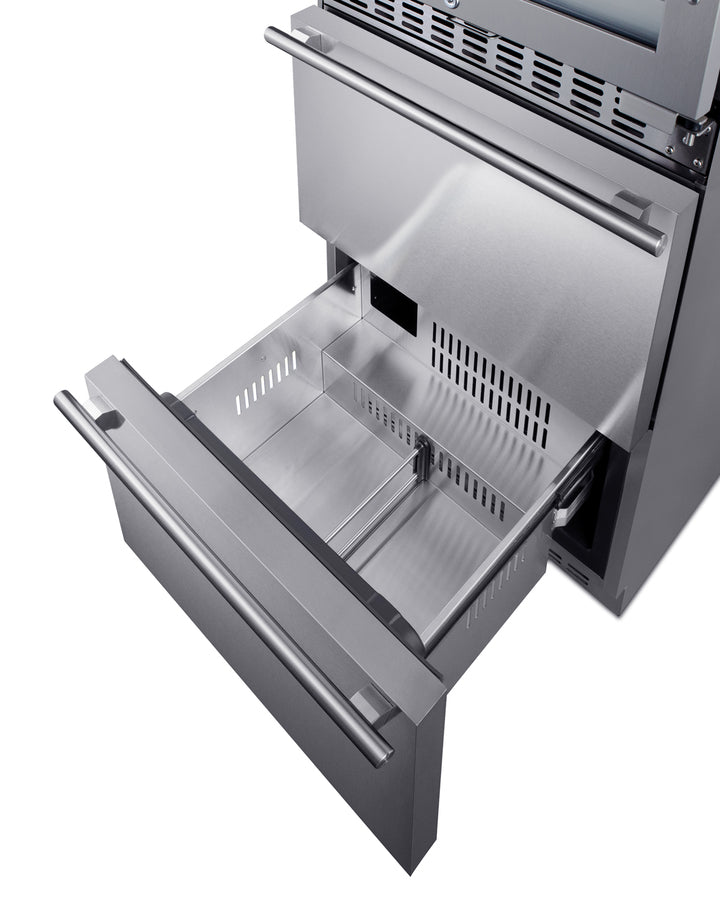 24" Wide Combination Dual-zone Wine Cellar and 2-drawer All-freezer - (SWCDAF24)