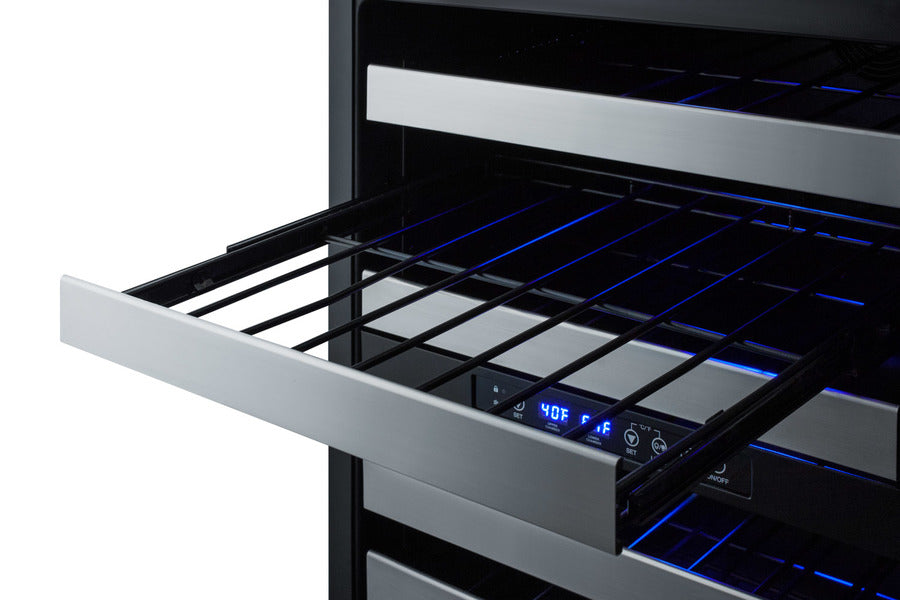 24" Wide Combination Dual-zone Wine Cellar and 2-drawer All-freezer - (SWCDAF24)