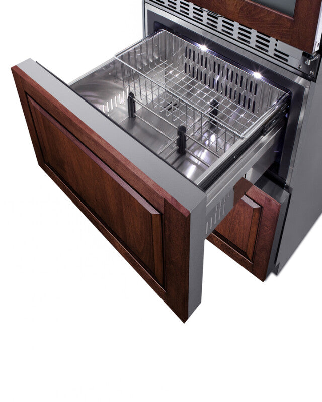 24" Wide Combination Dual-zone Wine Cellar and 2-drawer All-refrigerator (panels Not Included) - (SWCDAR24PNR)