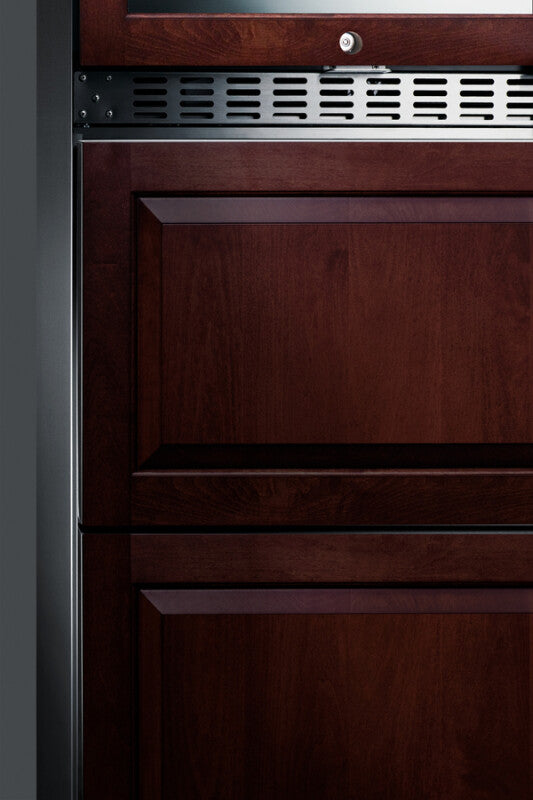 24" Wide Combination Dual-zone Wine Cellar and 2-drawer Refrigerator-freezer (panels Not Included) - (SWCDRF24PNR)