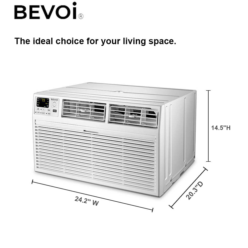 Bevoi TBEVTTW121C 12,000 BTU Through The Wall Air Conditioner Cool Only 110V 15A in White