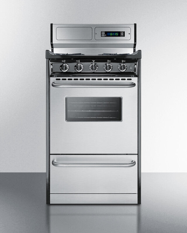 20" Wide Gas Range, Open Burners - (TNM1307BKW)