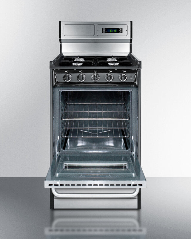 20" Wide Gas Range, Open Burners - (TNM1307BKW)