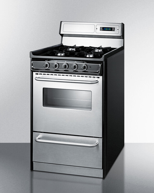 20" Wide Gas Range, Open Burners - (TNM1307BKW)